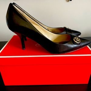 Coach Black Leather Heels Size 6